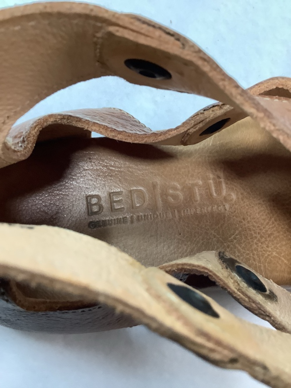 BED STU Soto Brown Leather Sandal Sz 9 - Picture 6 of 8